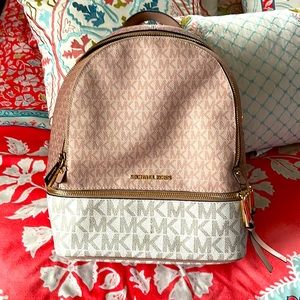 Michael Kors Medium Color-Block Logo Backpack